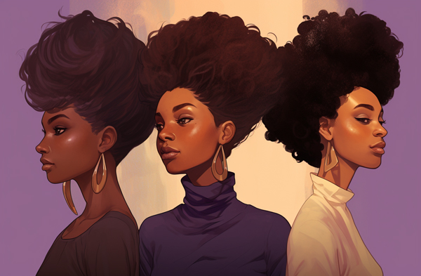 Women with Expressive Hairstyles